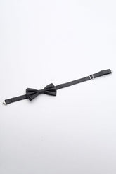Classic Black Bow Tie Set with Pocket Square & Cufflinks
